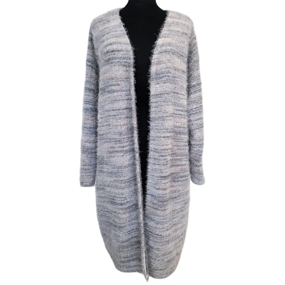 Lane Bryant Pastel‎ Marled Eyelash Open Cardigan Duster Women's Plus Size 26/28